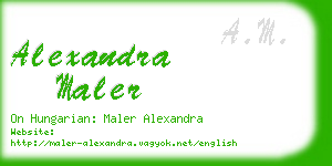 alexandra maler business card